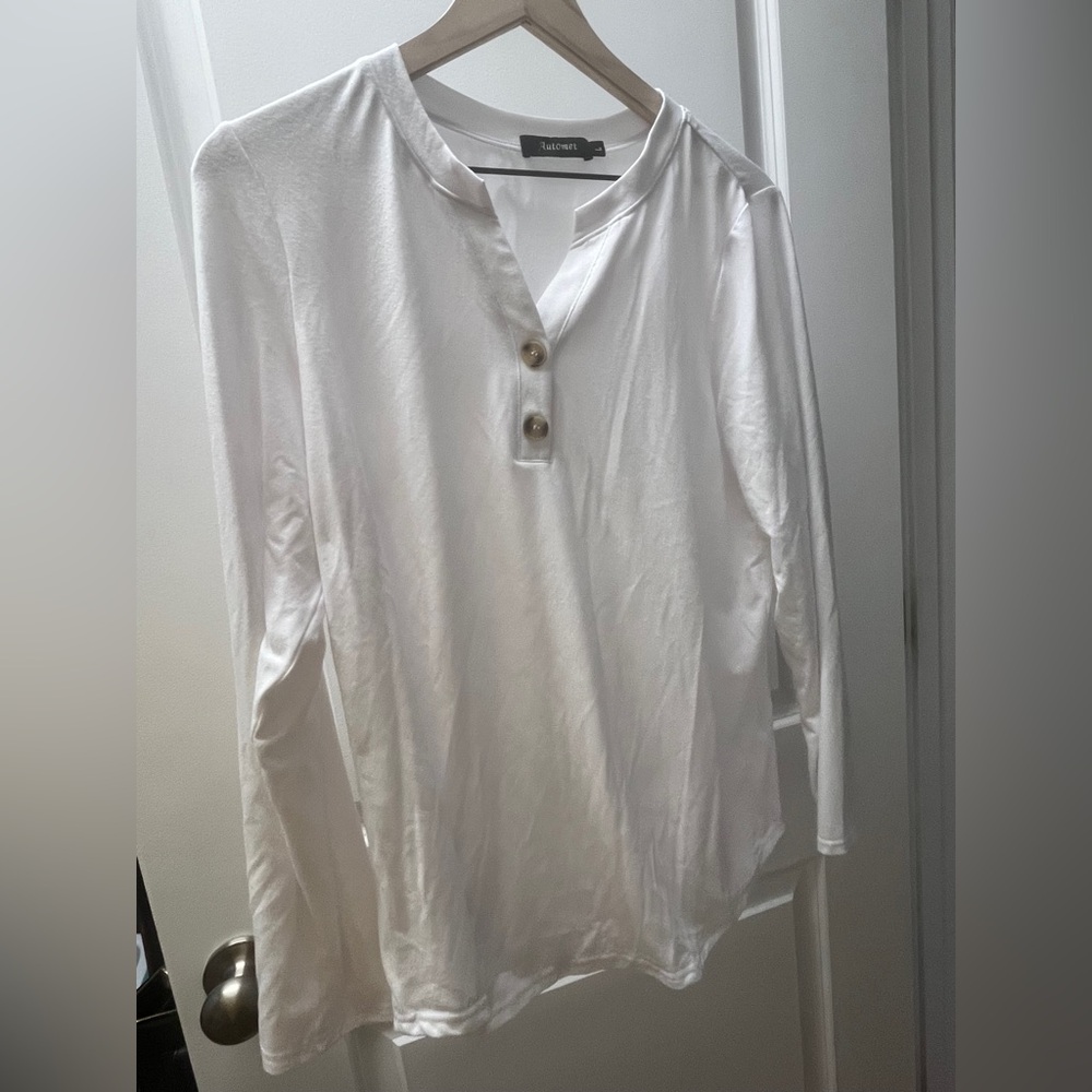 White Long Sleeve Top